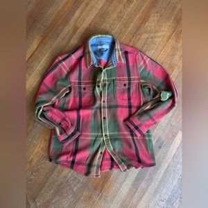 men’s outerknown heavy flannel. size large.